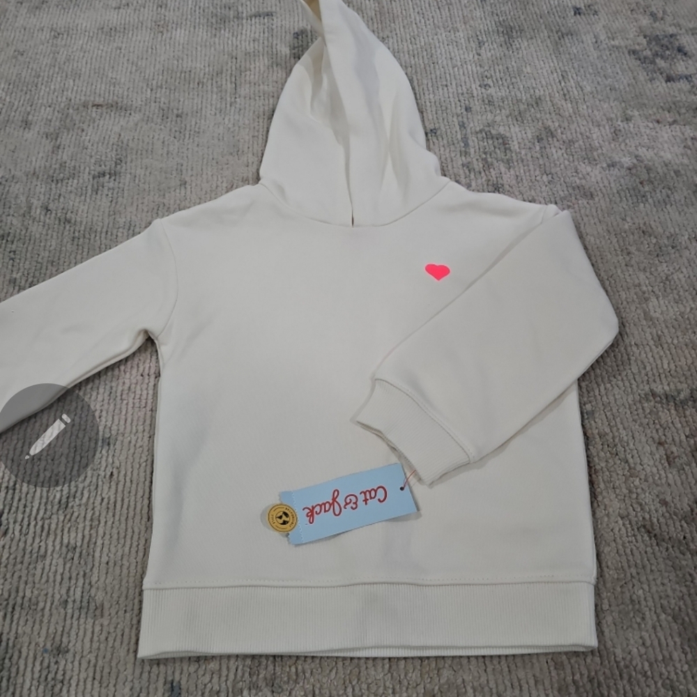 Cat & Jack Toddler Girl's‎ "All The Love" Sweatshirt Size 3T, Ivory